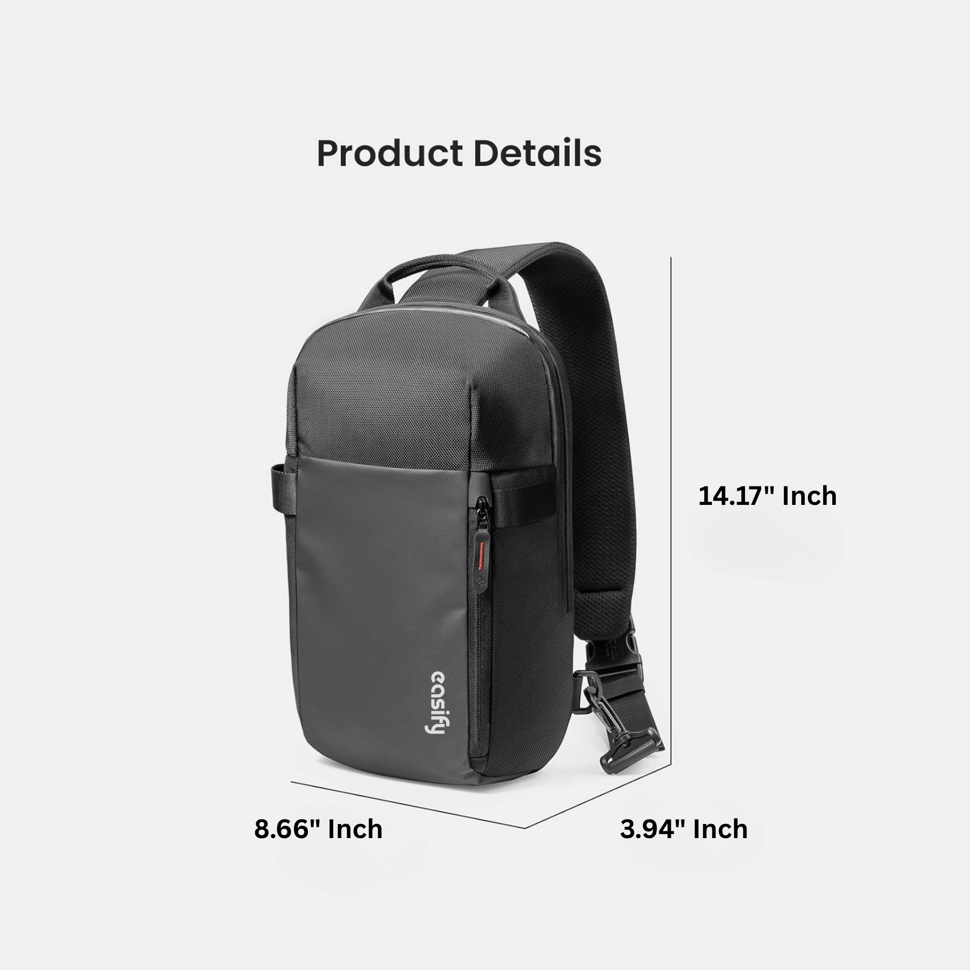 Easify Sling Bag MAX - 5L (11 Inch) - Black
