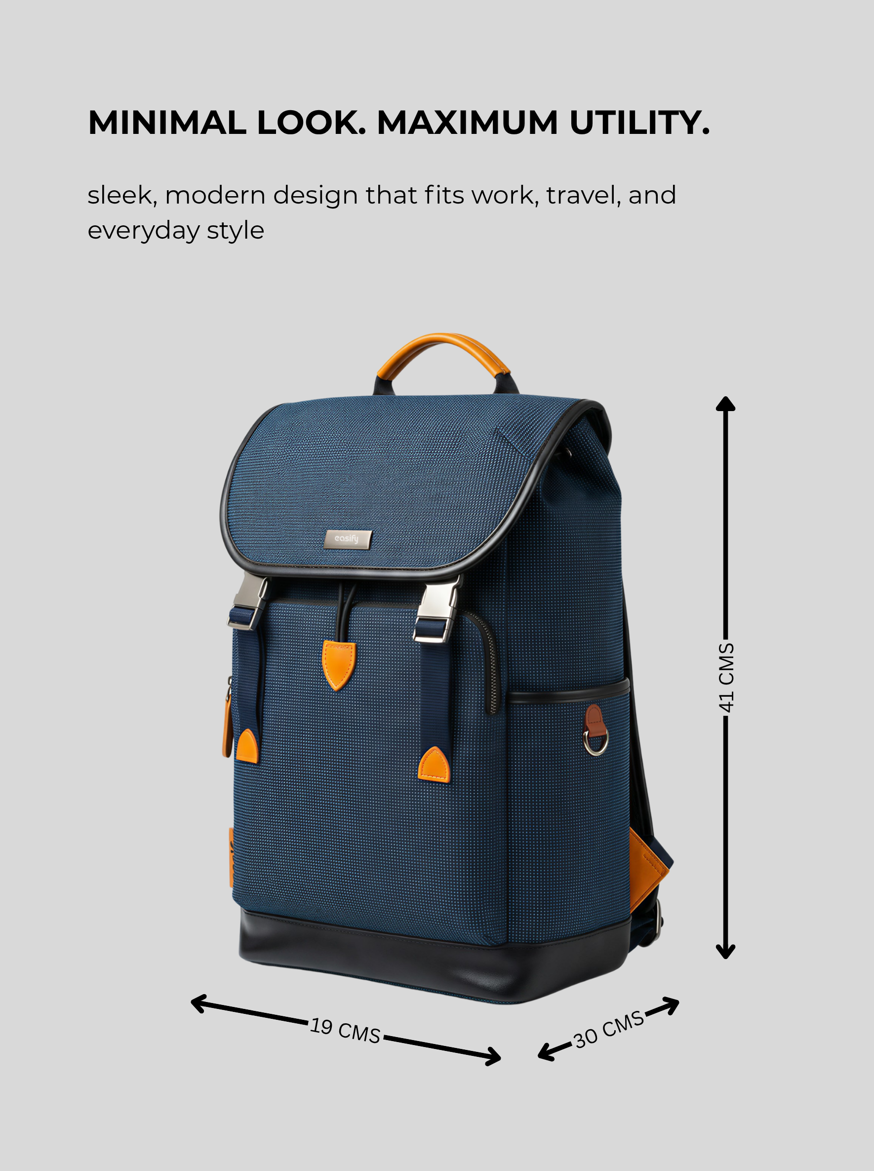 Easify Metro Weekender (Office + 2 Days Travel Backpack)
