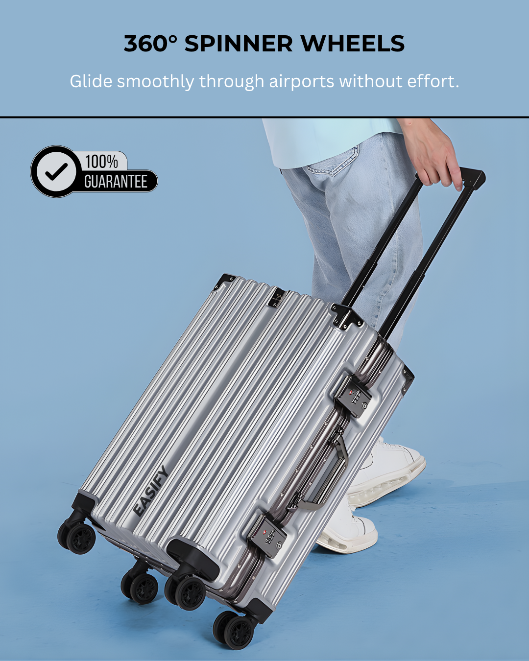 Easify Anti-Theft Zipperless Suitcase