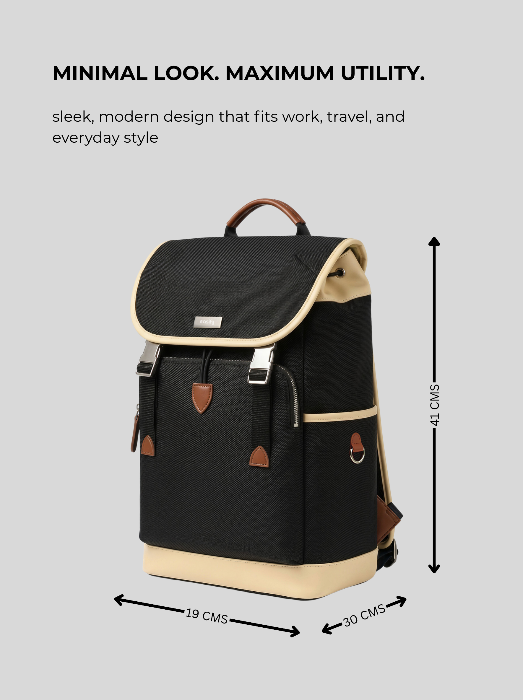 Easify Metro Weekender (Office + 2 Days Travel Backpack)