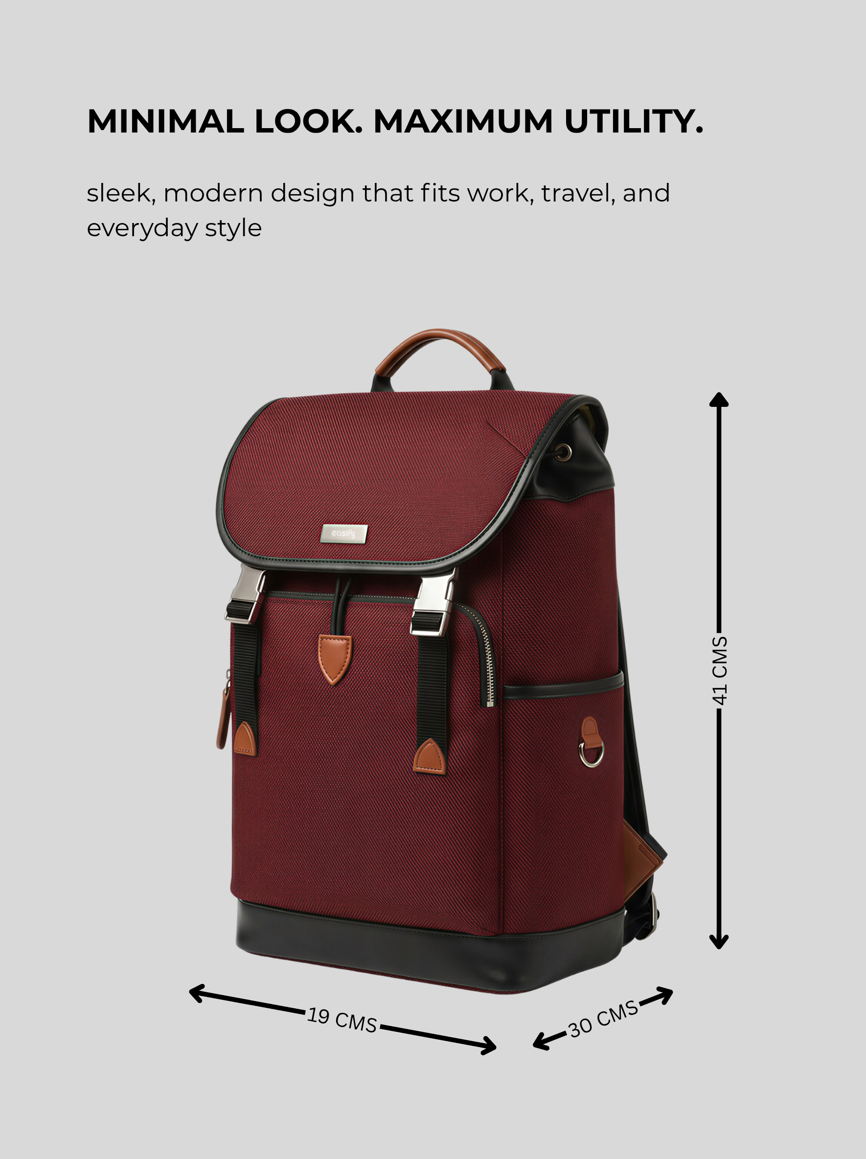 Easify Metro Weekender (Office + 2 Days Travel Backpack)