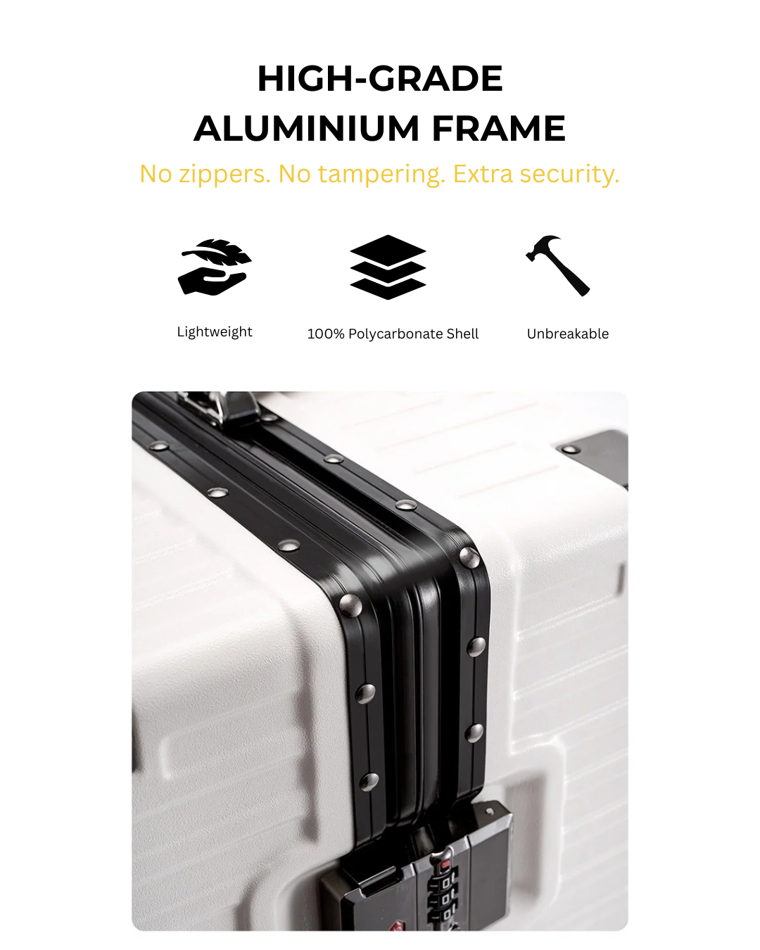 Easify Anti-Theft Zipperless Suitcase