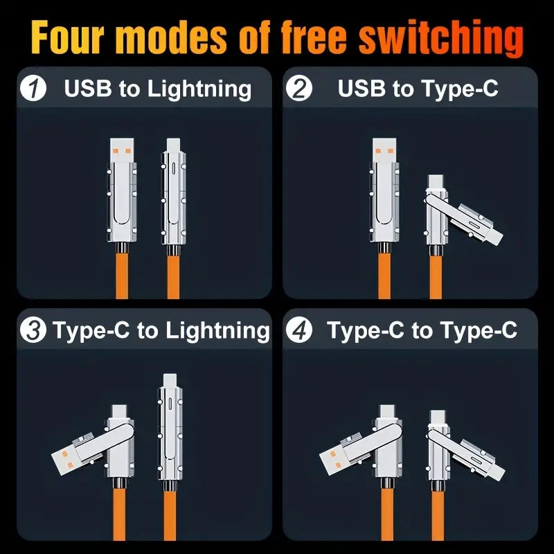 Easify 4 In 1 Turbo 120W Data Cable